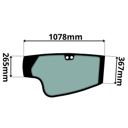 SZYBA LEWA DRZWI DOLNA JCB (0651)-SITODRUK