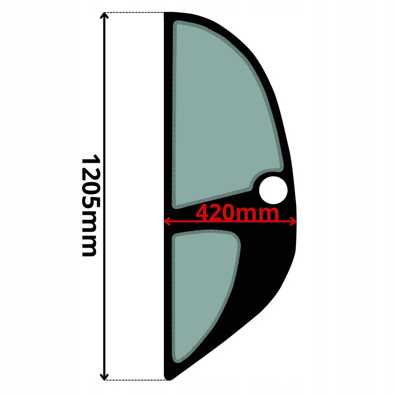 SZYBA LEWA BOCZNA MANITOU MLT MT (0627)-SITODRUK