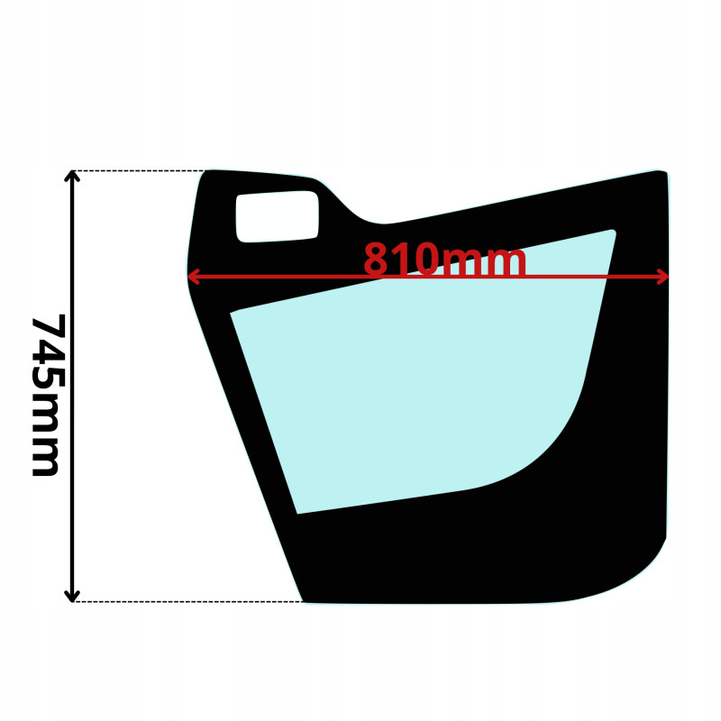 SZYBA DRZWI DOLNA KRAMER WACKER NEUSON WEIDEMANN (G-0145)-SITODRUK