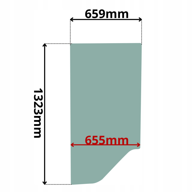 SZYBA DRZWI LEWA VOLVO (G-0144)