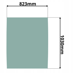 SZYBA GIĘTA PRZEDNIA GÓRNA CAT (G-0711)