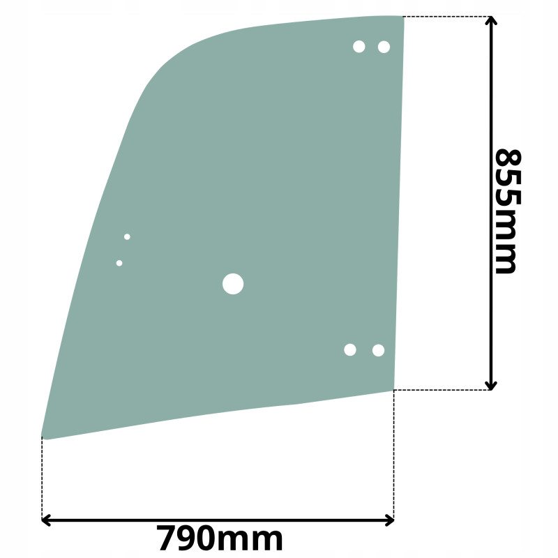 SZYBA LEWA PRAWA DRZWI GÓRNA WACKER NEUSON WEIDEMANN (G-0568)
