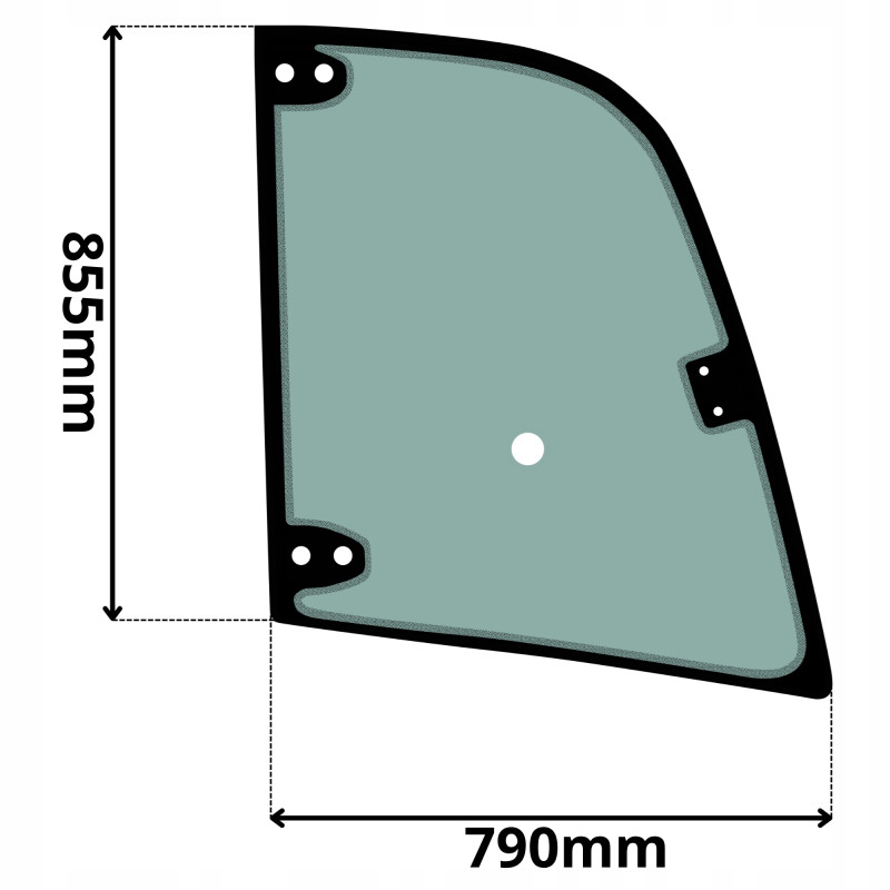 SZYBA PRAWA DRZWI GÓRNA WACKER NEUSON WEIDEMANN (G-0568)-SITODRUK