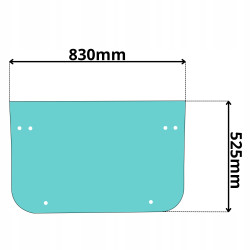 SZYBA PRZEDNIA DOLNA KOMATSU PW PC (K-0523)