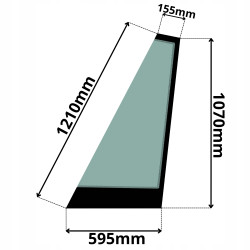 SZYBA LEWA PRZEDNIA KOMATSU WA (0037)-SITODRUK