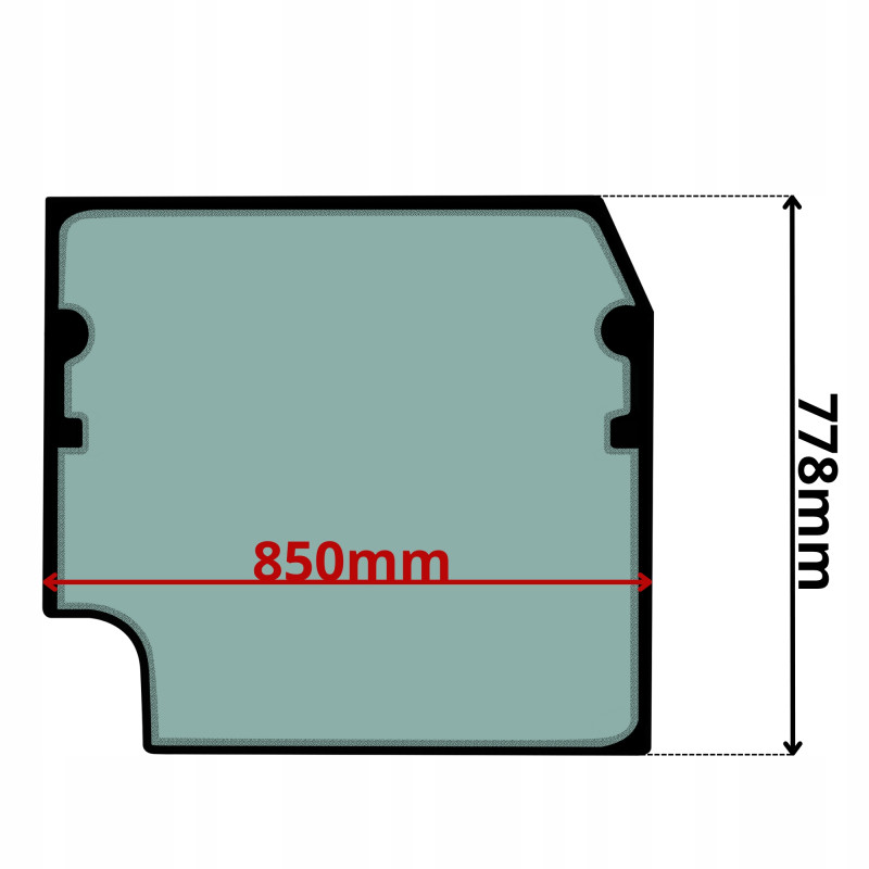 SZYBA PRZEDNIA GÓRNA VOLVO ECR (0587)-SITODRUK