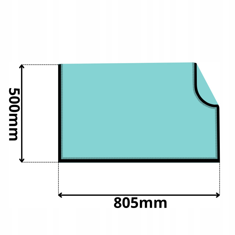 SZYBA PRZEDNIA DOLNA JCB (5003)-SITODRUK
