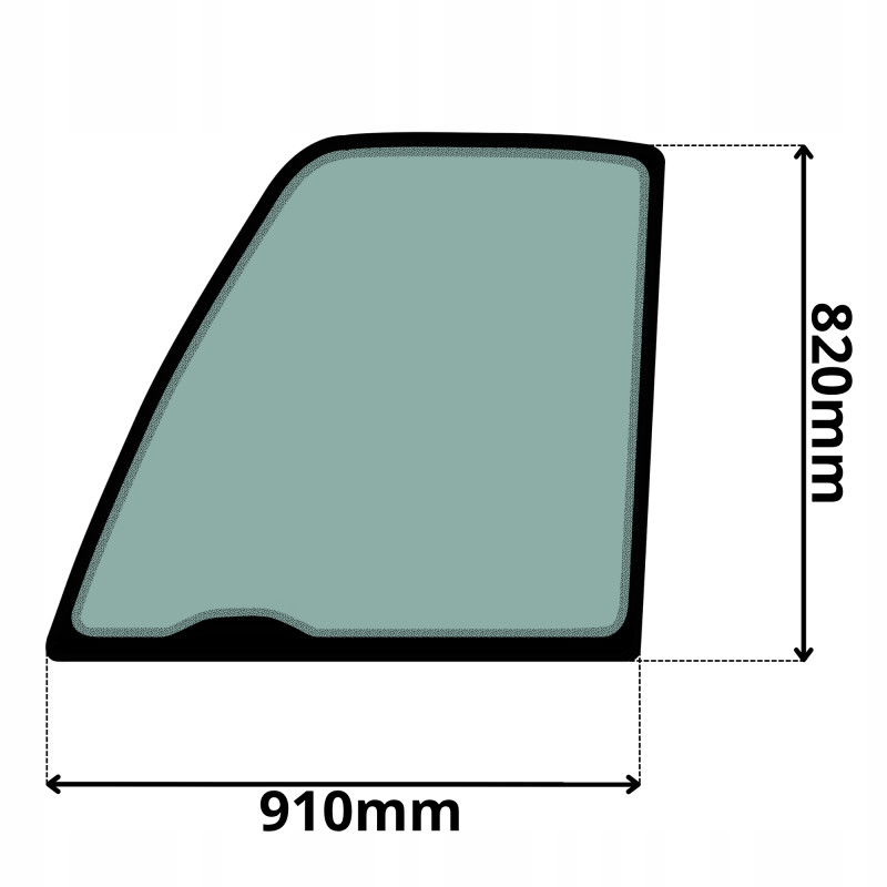SZYBA LEWA DRZWI GÓRNA JCB (0617)-SITODRUK