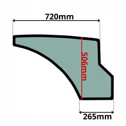SZYBA PRAWA DRZWI DOLNA TEREX FERMEC CASE 5017)-SITODRUK