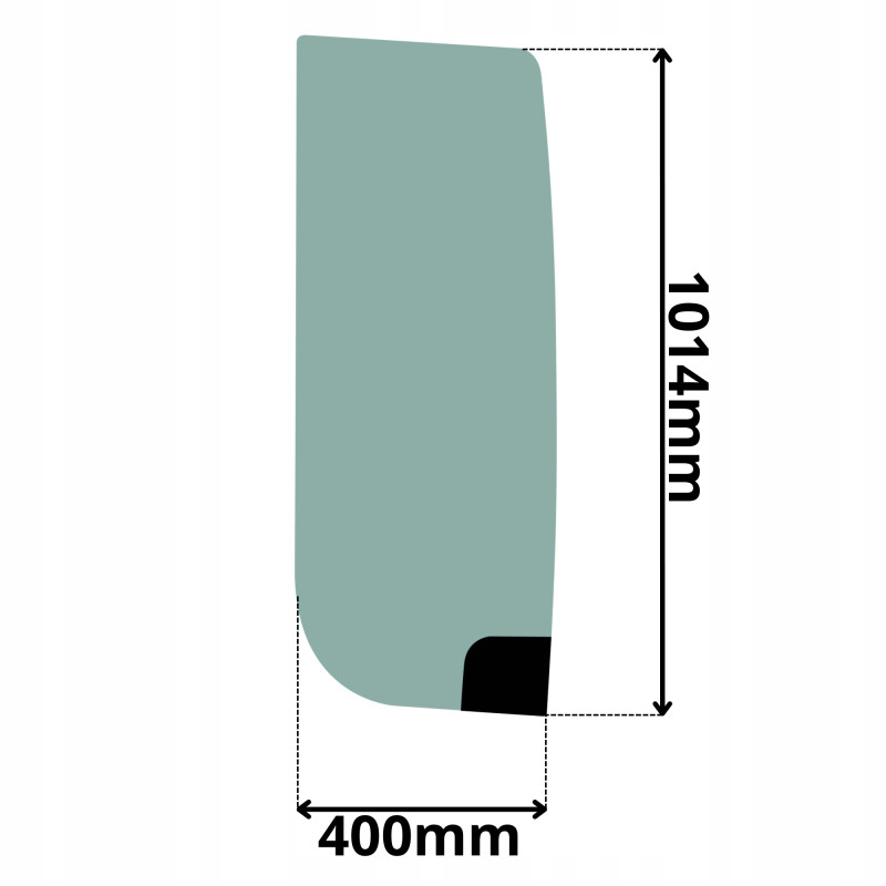 SZYBA LEWA ZA DRZWIAMI LIEBHERR (5016)-SITODRUK