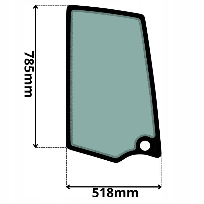 SZYBA PRAWA DRZWI GÓRNA TEREX SCHAEFF (5048)-SITODRUK