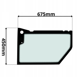 SZYBA LEWA DRZWI DOLNA KOMATSU PC PW (5006)-SITODRUK