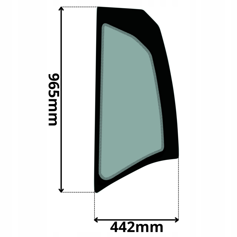 SZYBA LEWA BOCZNA ZA DRZWIAMI VOLVO EC EW (5051)-SITODRUK