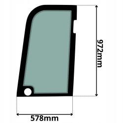 SZYBA LEWA DRZWI GÓRNA JCB (G-0212)-SITODRUK