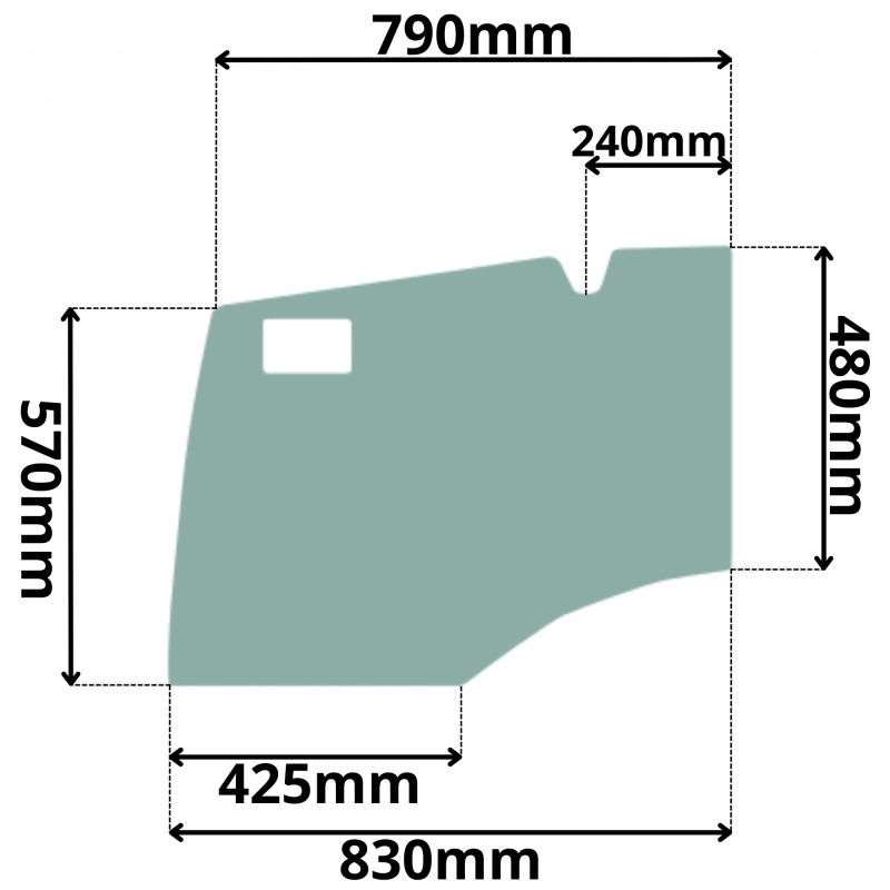 SZYBA LEWA PRAWA DRZWI DOLNA WACKER NEUSON WEIDEMANN (K-0275)