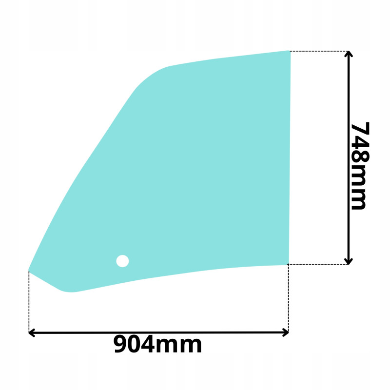 SZYBA LEWA DRZWI GÓRNA KOMATSU (G-0239)