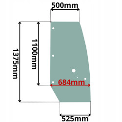 SZYBA DRZWI LEWA PRAWA ATLAS (G-0250)