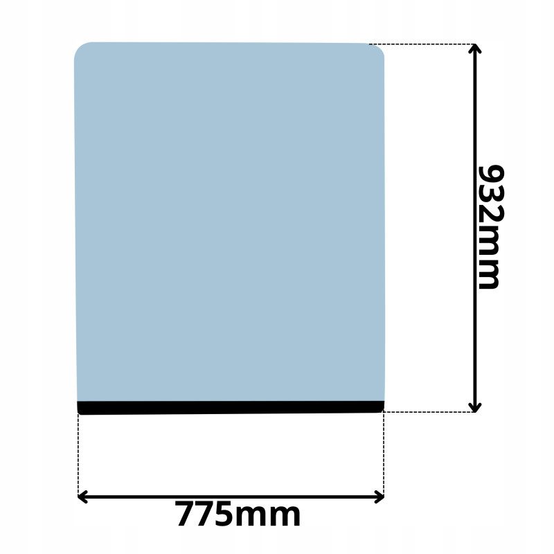 SZYBA PRZEDNIA GÓRNA KOMATSU PC PW (G-0259)