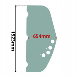 SZYBA BOCZNA LEWA ZA DRZWIAMI CASE NEW HOLLAND KOBELCO (G-0260)