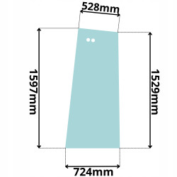 SZYBA PRZEDNIA PRAWA WIERTNICY ATLAS COPCO (G-0261)