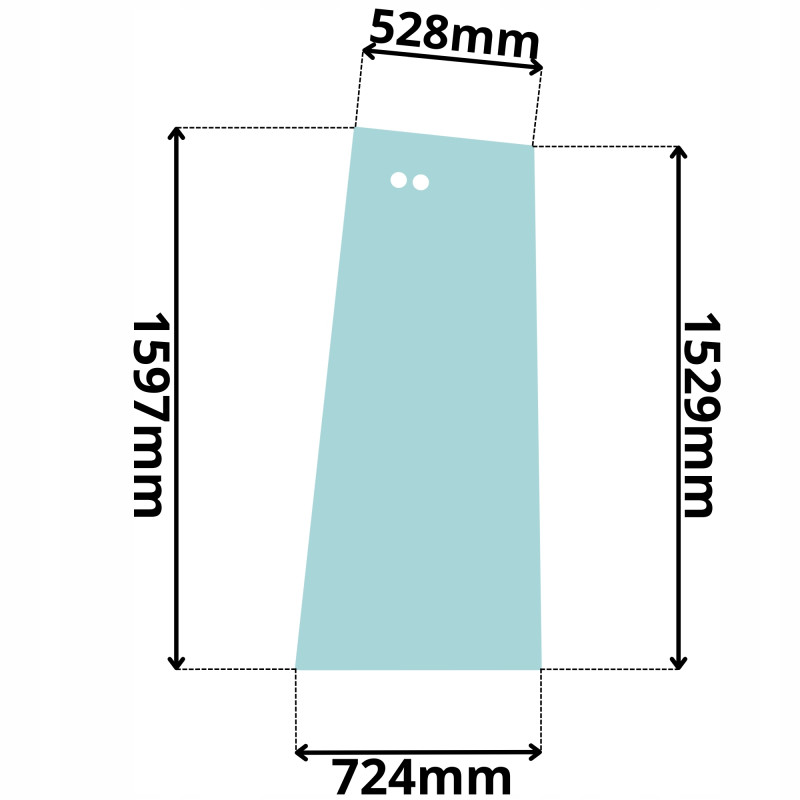 SZYBA PRZEDNIA PRAWA WIERTNICY ATLAS COPCO (G-0261)