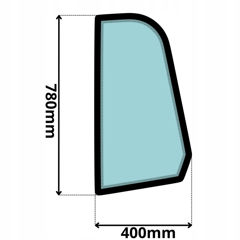 SZYBA LEWA BOCZNA ZA DRZWIAMI MANITOU (0292)-SITODRUK