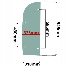 SZYBA BOCZNA ZA DRZWIAMI STILL RX HENMAR (K-0044)