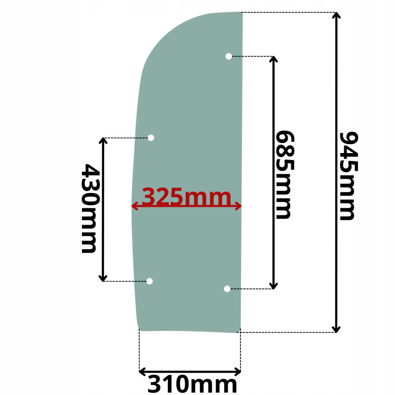 SZYBA BOCZNA ZA DRZWIAMI STILL RX HENMAR (K-0044)