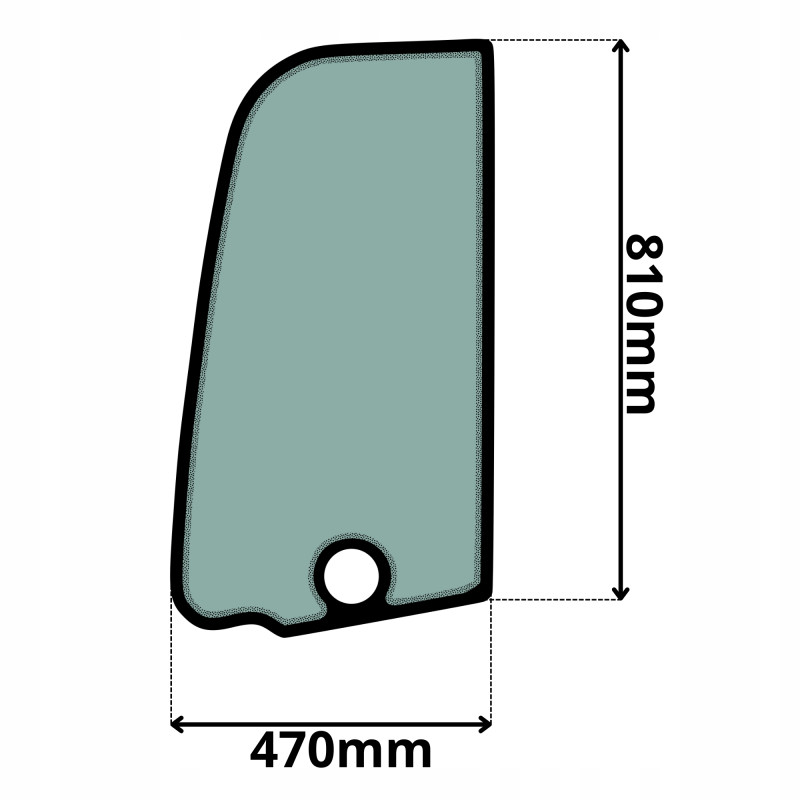 SZYBA LEWA DRZWI GÓRNA VOLVO (G-0352)-SITODRUK