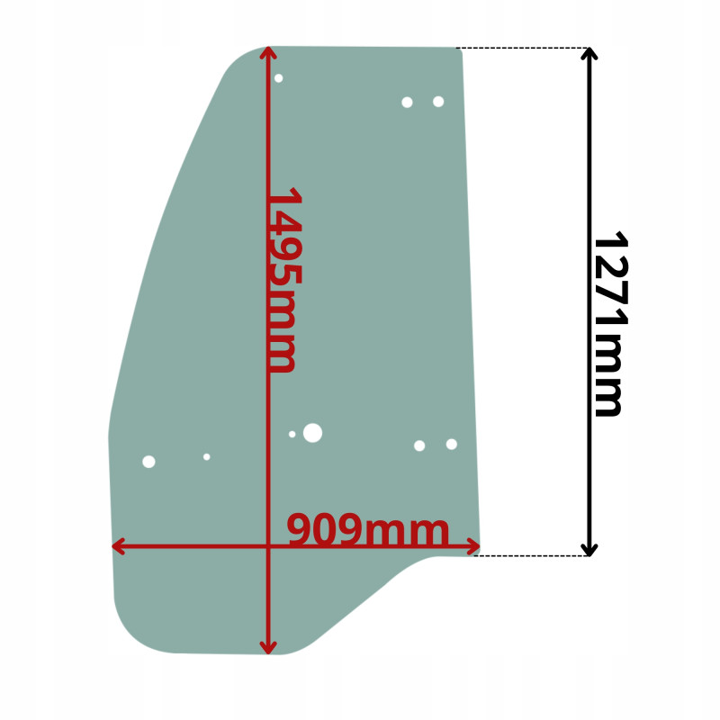 SZYBA LEWA DRZWI KOMATSU WA (G-0398)