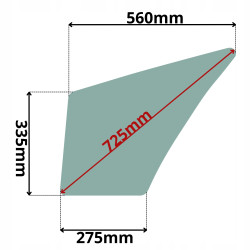 SZYBA LEWA PRAWA DRZWI DOLNA CAT (K-0004)