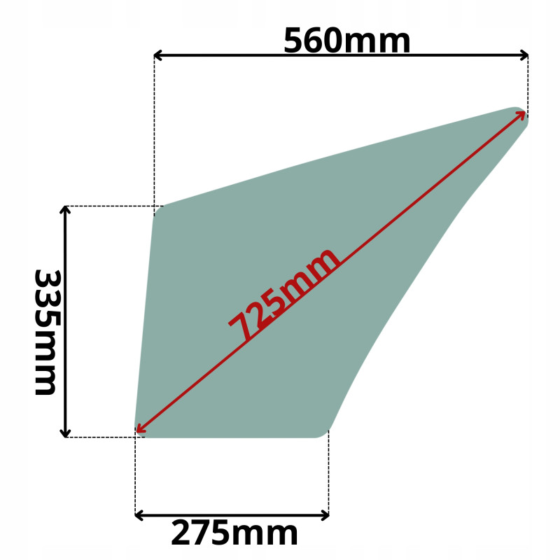 SZYBA LEWA PRAWA DRZWI DOLNA CAT (K-0004)