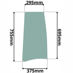 SZYBA BOCZNA LEWA KUBOTA (K-0016)