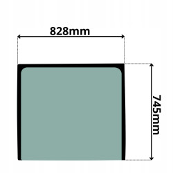 SZYBA PRZEDNIA GÓRNA CAT (G-0226)-SITODRUK