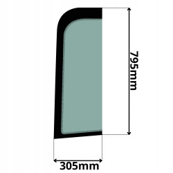 SZYBA LEWA DRZWI GÓRNA PRZEDNIA YANMAR VIO (5088)-SITODRUK
