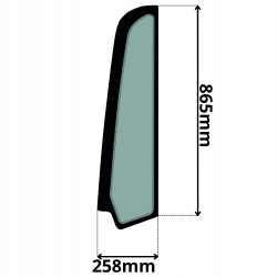 SZYBA LEWA DRZWI GÓRNA PRZEDNIA HITACHI AIRMAN JOHN DEERE (5062)-SITODRUK