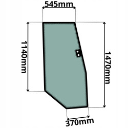 SZYBA PRAWA DRZWI KOMATSU WB FA (G-0574)-SITODRUK