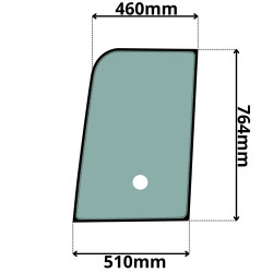SZYBA DRZWI GÓRNA BOBCAT DOOSAN (G-0094)-SITODRUK