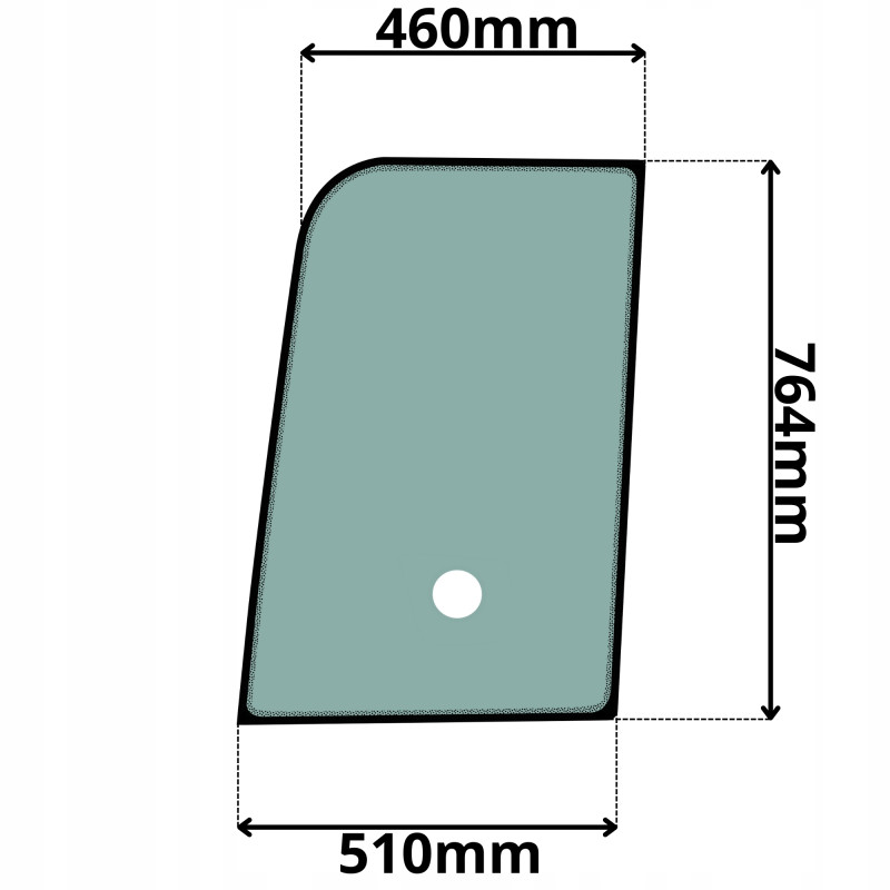 SZYBA DRZWI GÓRNA BOBCAT DOOSAN (G-0094)-SITODRUK