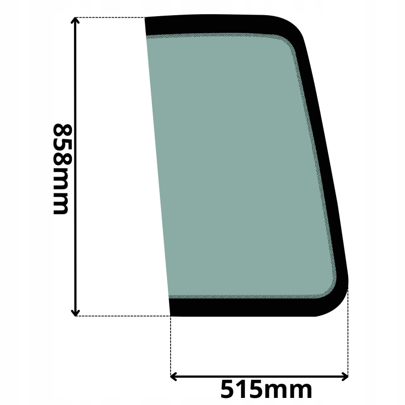SZYBA PRAWA BOCZNA PRZEDNIA STAŁA TAKEUCHI (G-0038)-SITODRUK