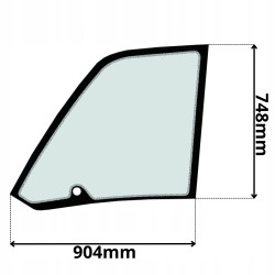 SZYBA LEWA GÓRNA DRZWI KOMATSU (G-0239)-SITODRUK