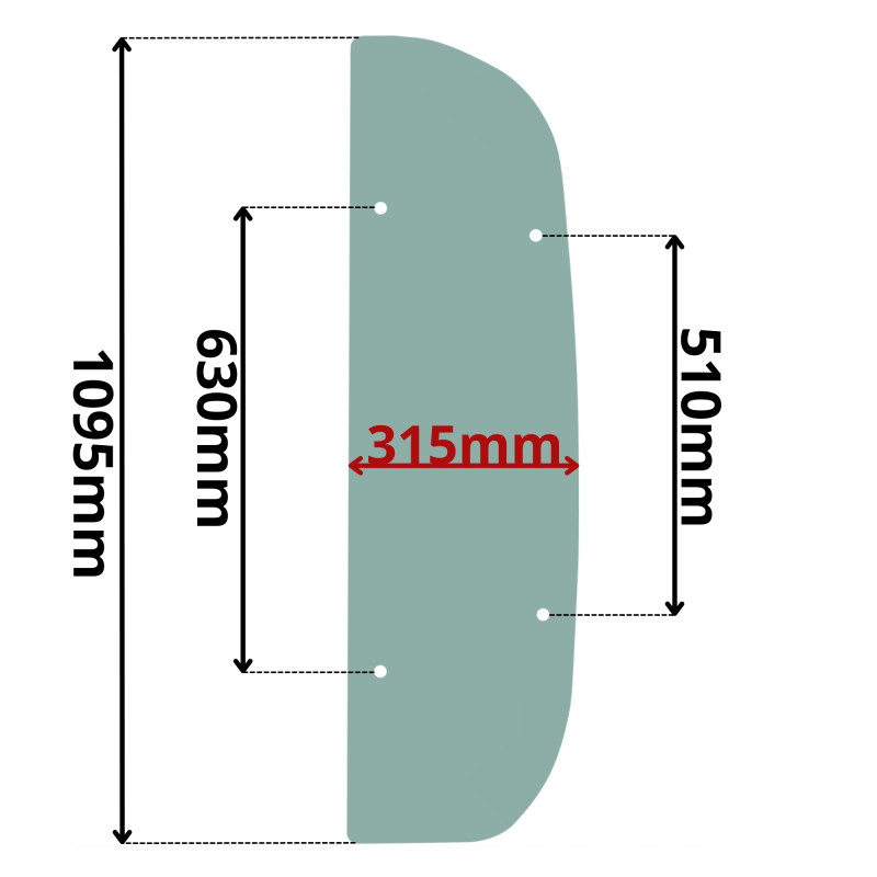 SZYBA BOCZNA ZA DRZWIAMI STILL RX HENMAR (K-0043)