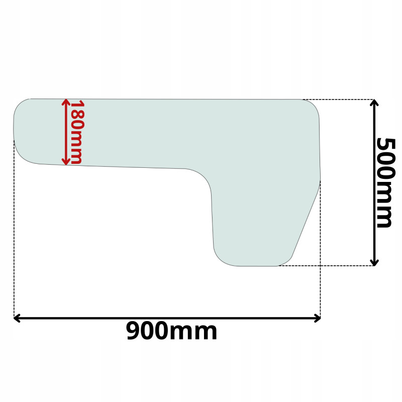 SZYBA LEWA PRAWA DRZWI DOLNA HANGCHA CPQD HENMAR (K-0422)