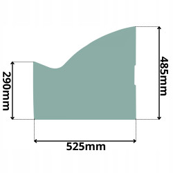 SZYBA LEWA DRZWI DOLNA SUNWARD ATLAS (K-0118)