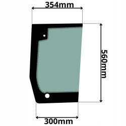 SZYBA LEWA DRZWI DOLNA PRZEDNIA YANMAR VIO (5069)-SITODRUK
