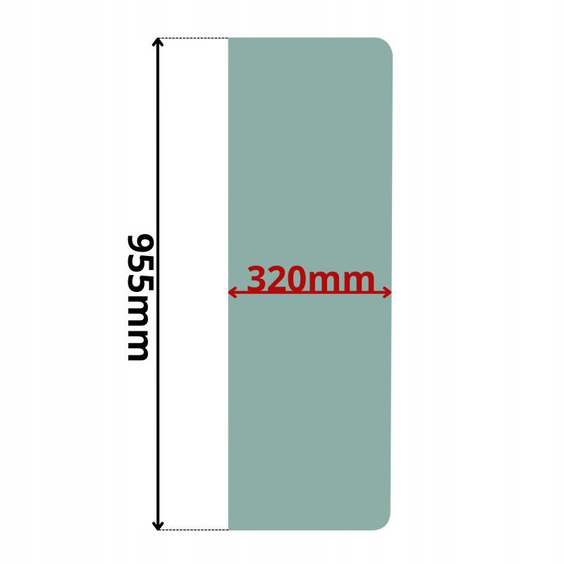 SZYBA LEWA BOCZNA ZA DRZWIAMI TAKEUCHI (K-0021)