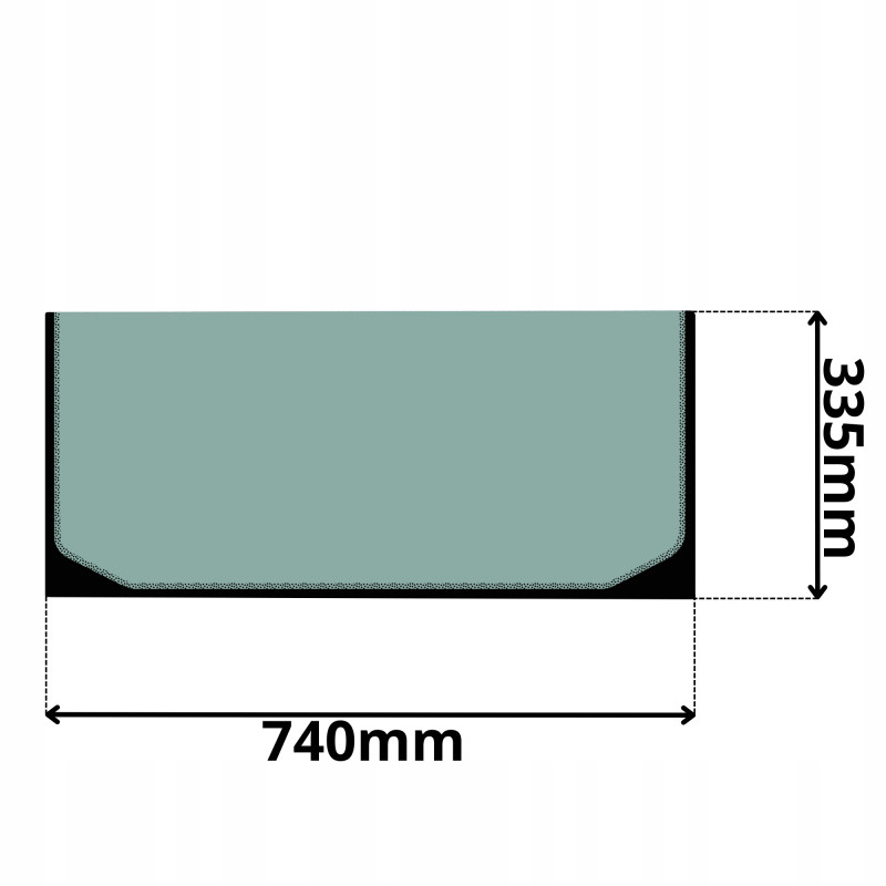 SZYBA PRZEDNIA DOLNA BOBCAT DOOSAN (K-0029)-SITODRUK