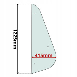SZYBA BOCZNA PRAWA LEWA ZA DRZWIAMI LINDE H70 (K-0080)