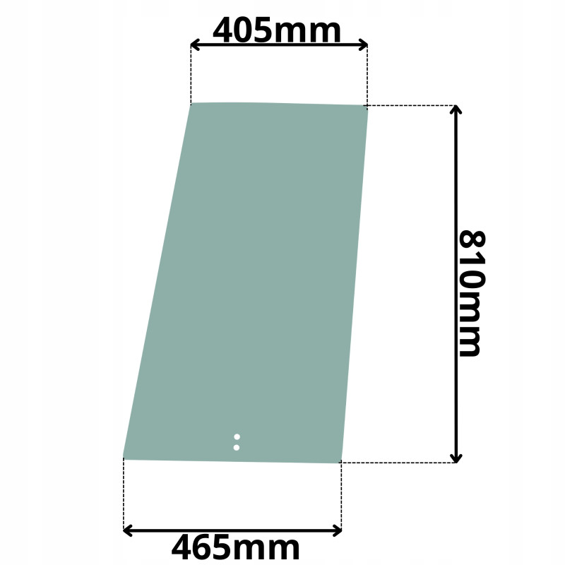 SZYBA LEWA DRZWI GÓRNA TYLNA CAT (K-0085)