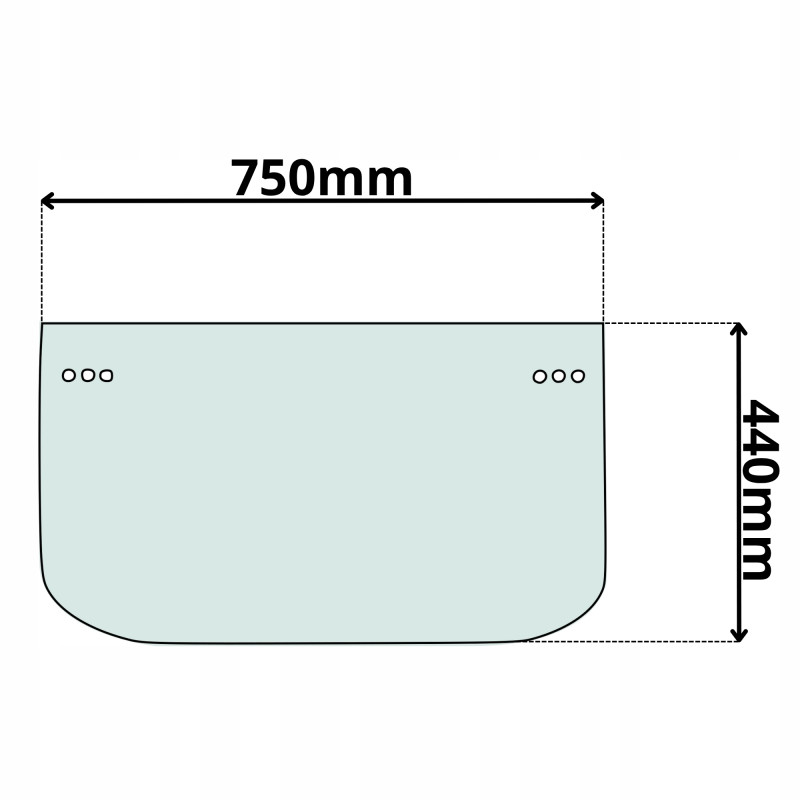 SZYBA CZOŁOWA DOLNA KOMATSU (K-0097)